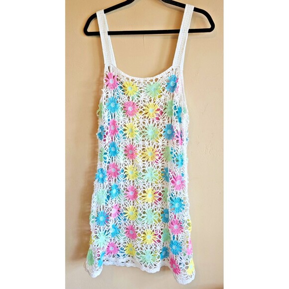 No Boundaries Other - Womens No Boundaries Beach Over Bathing Suit Cover Up multi color Crochet XXL